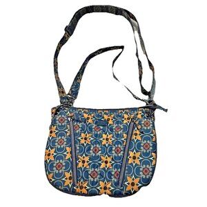 Lug Purse Swivel Convertible Crossbody Tiles Teal Expandable 2 Straps RFID Nylon